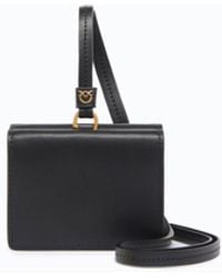 Pinko - Compact Leather Wallet With Wristlet - Lyst