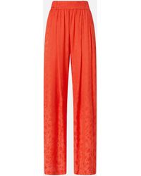 Pinko - Floral Jacquard Trousers - Lyst