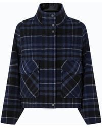 Pinko - Double-Layered Cloth Pea Coat With Check Pattern - Lyst