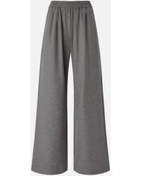 Pinko - Long Wide-leg Wool-blend Trousers - Lyst