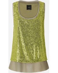 Pinko - Fully Sequinned Vest Top - Lyst