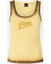 Pinko - Spray-Effect Vest Top With Embroidery - Lyst