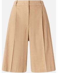 Pinko - Bermuda Shorts With Pressed Pleat Detail - Lyst