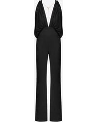 Pinko - Plunging-neck Jumpsuit With Chain - Lyst