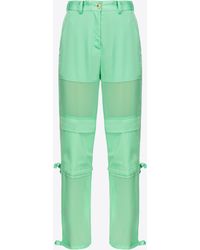 Pinko - Satin And Georgette Cargo Trousers - Lyst