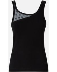 Pinko - Vest Top With Love Birds Logo Lace - Lyst