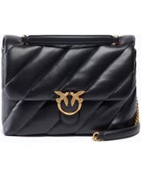 Pinko - Large Love Bag Puff Maxi Quilt New Buckle Shoulder Bag - Lyst