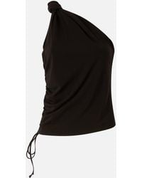 Pinko - One-Shoulder Top With Knot Detail - Lyst