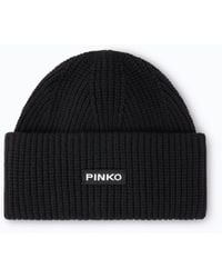 Pinko - Beanie With Logo Lettering - Lyst
