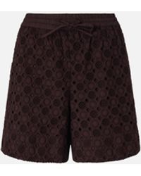 Pinko - Shorts With Openwork Motif - Lyst