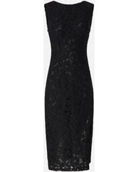 Pinko - Floral Lace Dress With Plunging Rear Neckline - Lyst