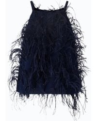 Pinko - Fluid Top With Feather Detailing - Lyst