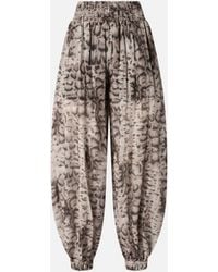 Pinko - Wide-Leg Trousers With Snake Print - Lyst