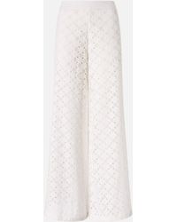Pinko - Trousers With Openwork Motif - Lyst