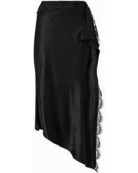 Pinko - Asymmetrischer Midirock Aus Satin - Lyst