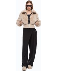 Pinko - Chaqueta Bómber De Tejido Efecto Pelo - Lyst