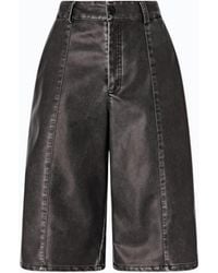 Pinko - Vintage-Effect Canvas Bermuda Shorts - Lyst