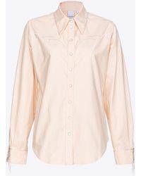 Pinko - Shirt With Fringing On The Back - Lyst