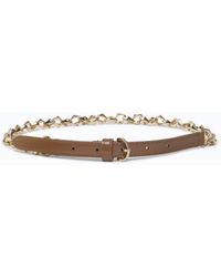 Pinko - Belt With Chain Insert, 1.5 Cm - Lyst