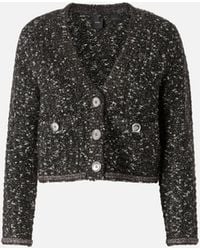 Pinko - Cropped Cardigan With Sequins And V-Neck - Lyst