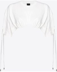 Pinko - Crop Top With Criss-crossing Lacing - Lyst