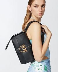 Pinko - Soft Leather Love Bag Large Shoulder Bag - Lyst