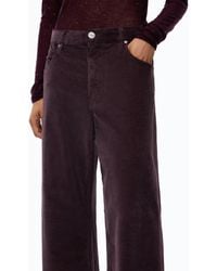 Pinko - Cropped Velvet Trousers With Leather Belt - Lyst