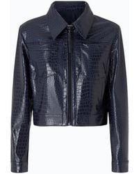 Pinko - Crocodile Skin-Effect Aviator Jacket - Lyst