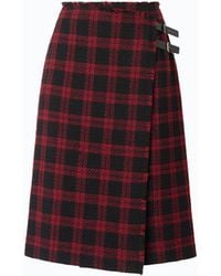 Pinko - Calf-Length Wrap Skirt With Check Pattern - Lyst