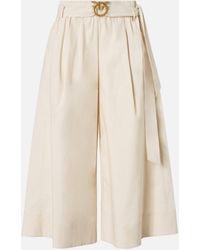 Pinko - Long Shorts With Love Birds Buckle - Lyst