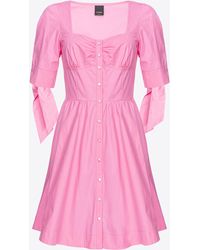 Pinko - Cotton Poplin Dress - Lyst