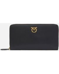 Pinko - Zip-Around Leather Purse - Lyst