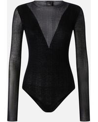 Pinko - Bodysuit With Sheer Details - Lyst