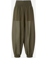 Pinko - Semi-Sheer Balloon-Fit Trousers - Lyst
