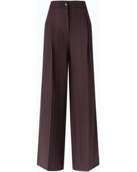 Pinko - Wide-Leg Check Trousers - Lyst
