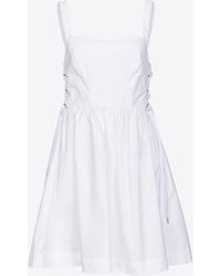 Pinko - Mini Dress With Side Lacing - Lyst