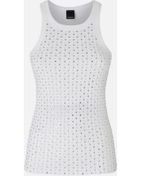 Pinko - Vest Top With Rhinestones And Studs - Lyst