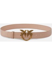 Pinko - Love Birds Leather Belt 3Cm - Lyst