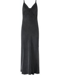 Pinko - Midi Slip Dress With Removable Love Birds Logo - Lyst