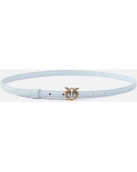 Pinko - Thin Belt With Love Birds Buckle, 1Cm - Lyst