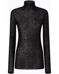 Pinko - Pull Ajusté À Col Montant Et Micro Paillettes - Lyst