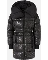 Pinko - Technical Canvas Down Jacket With Logo Print - Lyst