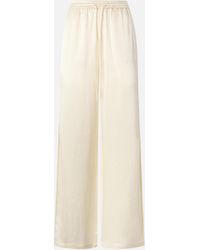 Pinko - Pyjama-style Palazzo Trousers In Satin - Lyst