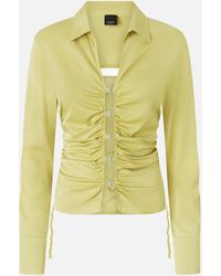 Pinko - Shiny Shirt With Gathering And Back Opening - Lyst