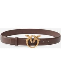 Pinko - Love Birds Leather Belt 3Cm - Lyst