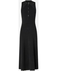 Pinko - Long Ribbed Dress With Bandana Collar - Lyst