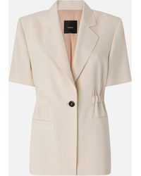 Pinko - Short-Sleeved Jacket With Elasticated Waist - Lyst
