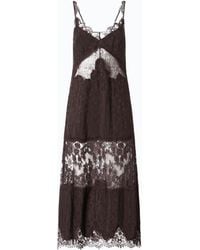Pinko - Midi Slip Dress With Lace Bands - Lyst