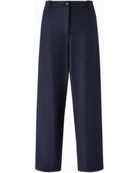 Pinko - Wide-Leg Jersey Flannel Trousers - Lyst