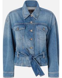 Pinko - Cazadora Vaquera Con Cinturón - Lyst
